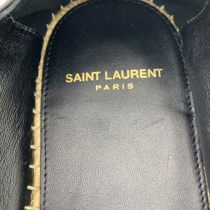 Yves Saint Laurent Saint Laurent Black Logo Slip-On Fisherman Shoes Size US 8 / IT 38 - 7 Thumbnail