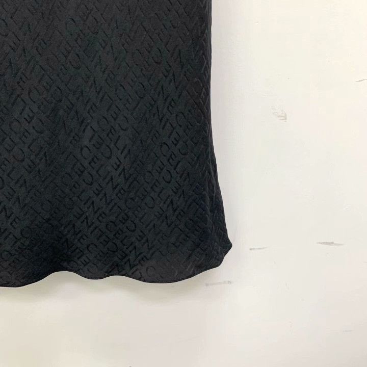 Celine Celine Black Logo Silk Asymmetric Dress Size S / US 4 / IT 40 - 5 Thumbnail