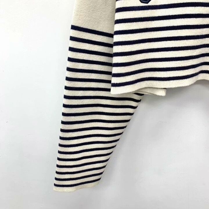 Celine Celine 22 Colorblock Stripe Logo Cotton Sweater Size M / US 6-8 / IT 42-44 - 4 Thumbnail