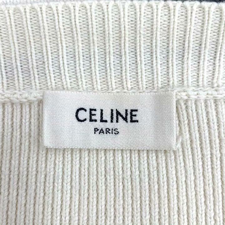 Celine Celine 22 Colorblock Stripe Logo Cotton Sweater Size M / US 6-8 / IT 42-44 - 5 Thumbnail