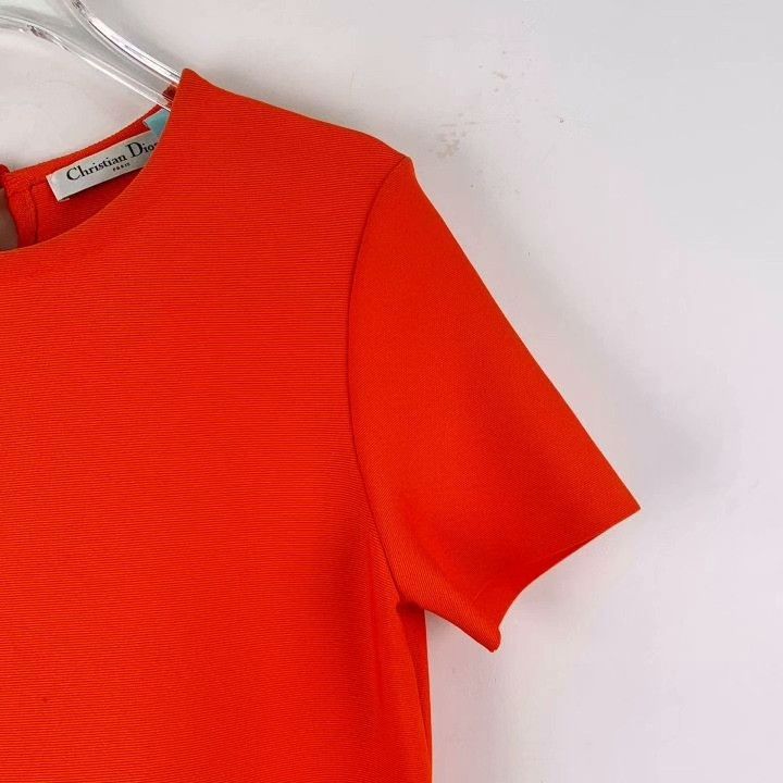 Dior Dior Red Tie Design Crew Neck Dress Size XS / US 0-2 / IT 36-38 - 3 Thumbnail