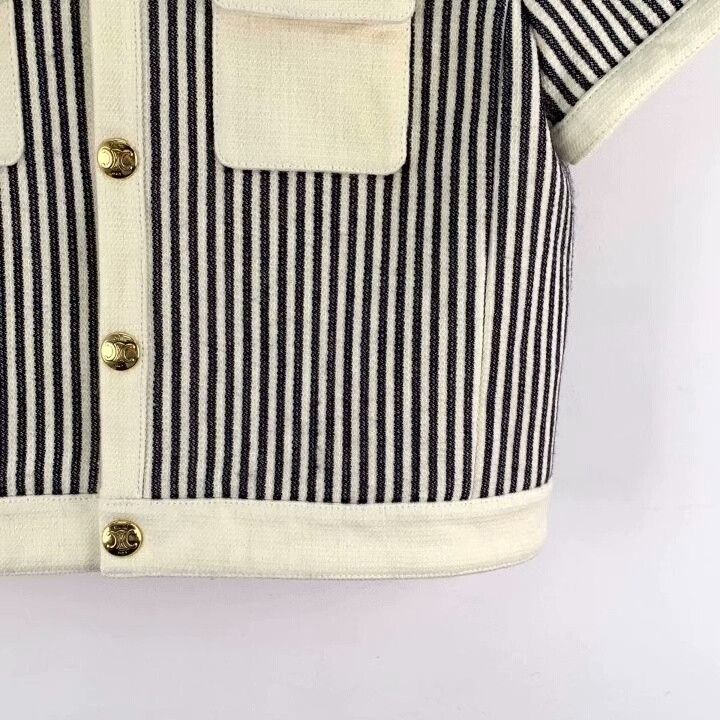 Celine Celine 2023 Colorblock Stripe Wool Jacket Size S / US 4 / IT 40 - 4 Thumbnail