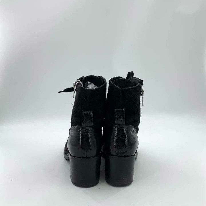 Chanel Chanel Black Lace-Up Block Heel Ankle Boots Size US 6 / IT 36 - 4 Thumbnail