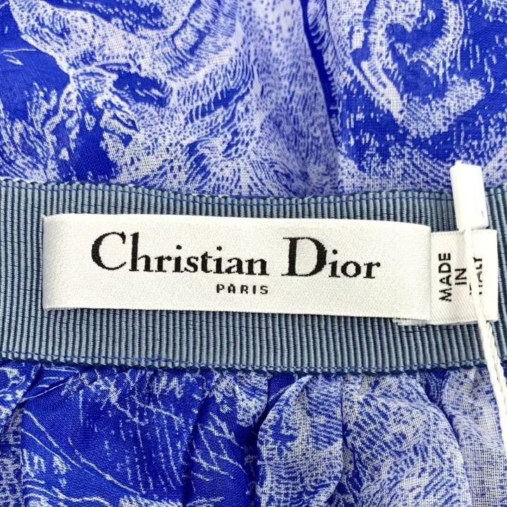 Dior Dior Blue Animal Jungle Print Pleated Skirt Size 40" / US 18 - 5 Thumbnail