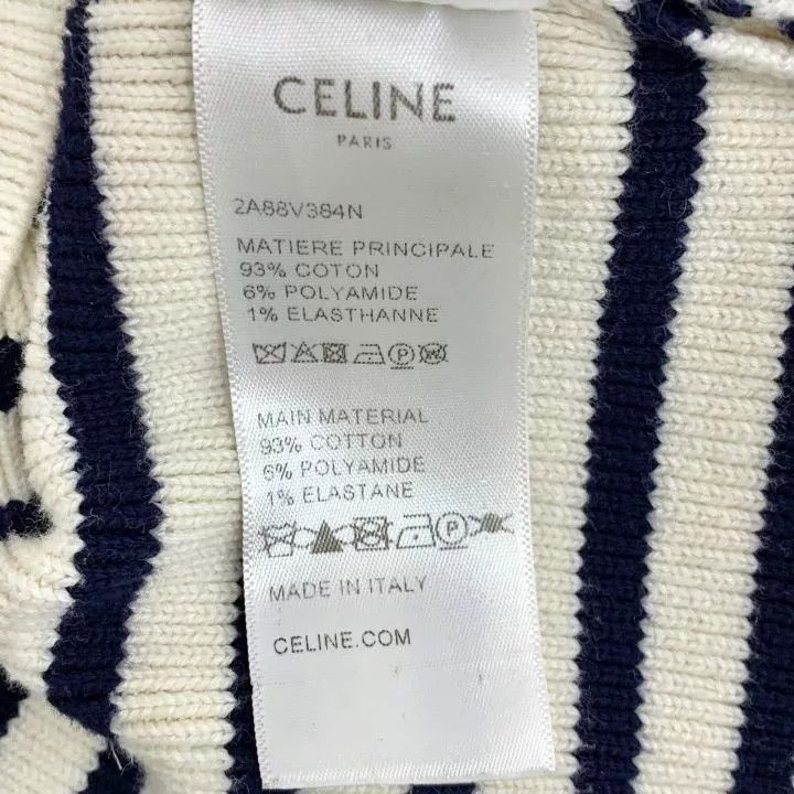 Celine Celine Colorblock Stripe Logo Embroidered Knit Size L / US 10 / IT 46 - 8 Thumbnail