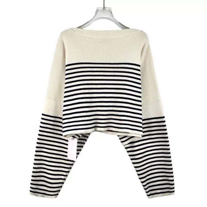 Celine Celine Colorblock Stripe Logo Embroidered Knit Size L / US 10 / IT 46 - 2 Thumbnail