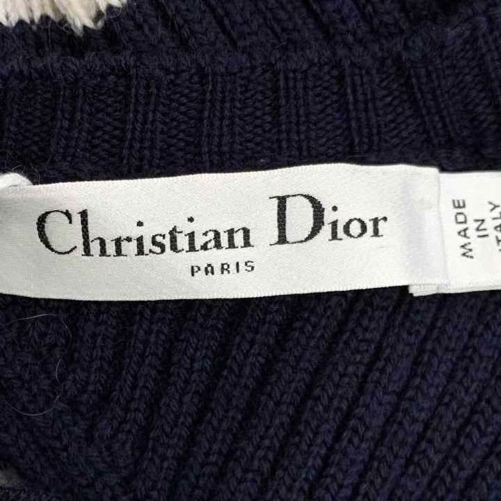 Dior Dior Color Block Stripe Wool Back Cutout Sweater Size XXS / US 00 / IT 34 - 6 Thumbnail