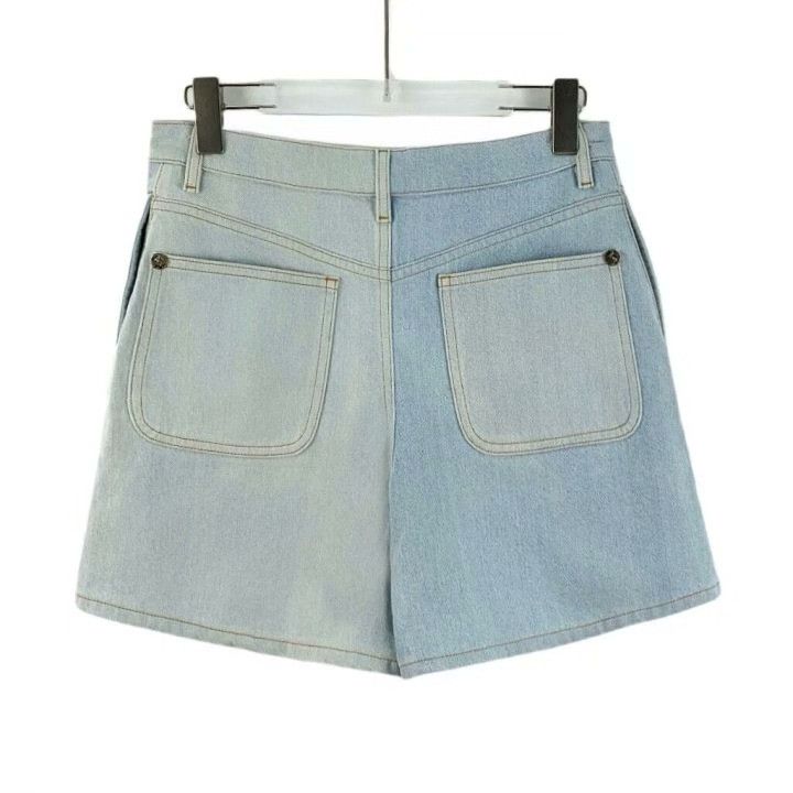 Chanel Chanel Light Blue Cotton Denim Shorts Size 38" / US 16 / IT 52 - 2 Thumbnail