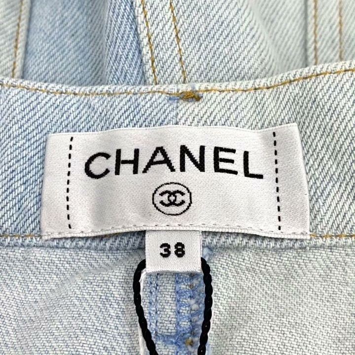 Chanel Chanel Light Blue Cotton Denim Shorts Size 38" / US 16 / IT 52 - 5 Thumbnail