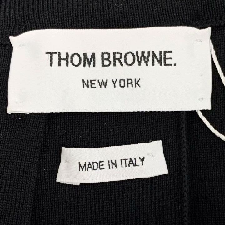 Thom Browne Thom Browne Black Classic Four-Stripe Wool Pleated Skirt Size 40" / US 18 - 5 Thumbnail