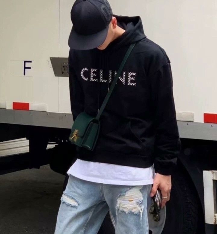 Celine Celine Black Logo Beaded Cotton Hoodie Size M / US 6-8 / IT 42-44 - 9 Thumbnail