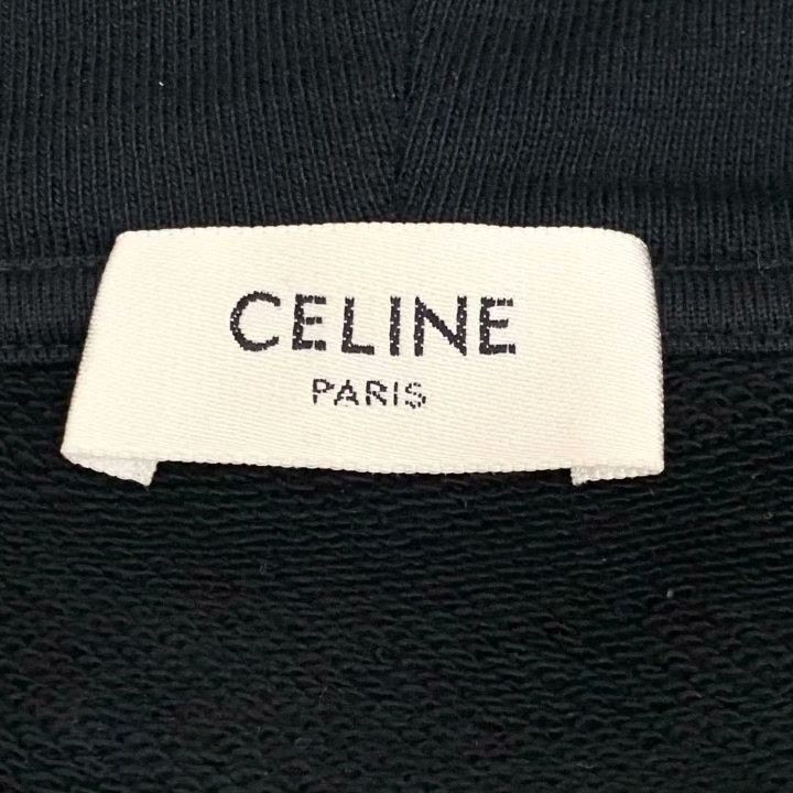 Celine Celine Black Logo Beaded Cotton Hoodie Size M / US 6-8 / IT 42-44 - 6 Thumbnail