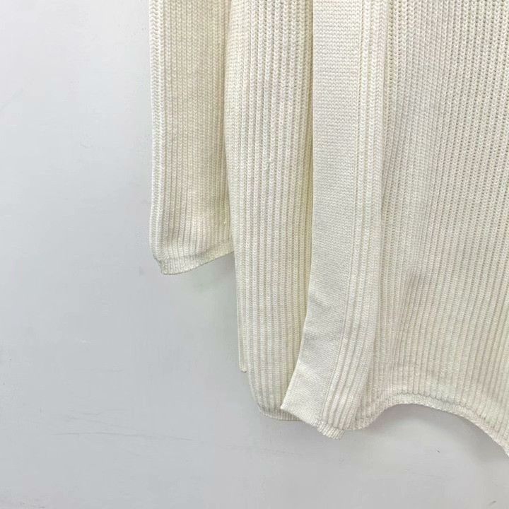 Max Mara Maxmara White Hooded Belted Knit Cardigan Size L / US 10 / IT 46 - 4 Thumbnail