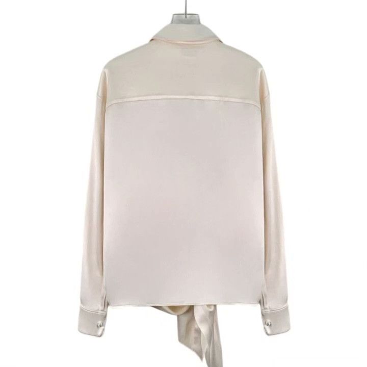 Yves Saint Laurent Yves Saint Laurent Silk Lapel Long-Sleeve Shirt Size XS / US 0-2 / IT 36-38 - 2 Thumbnail