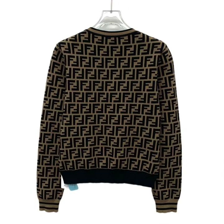 Fendi Fendi Logo All-over Print Crewneck Knit Sweater Size S / US 4 / IT 40 - 2 Thumbnail