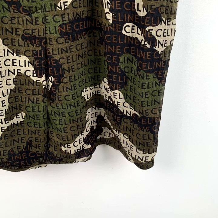 Celine Celine 2022 Camo Logo Silk Dress Size S / US 4 / IT 40 - 4 Thumbnail