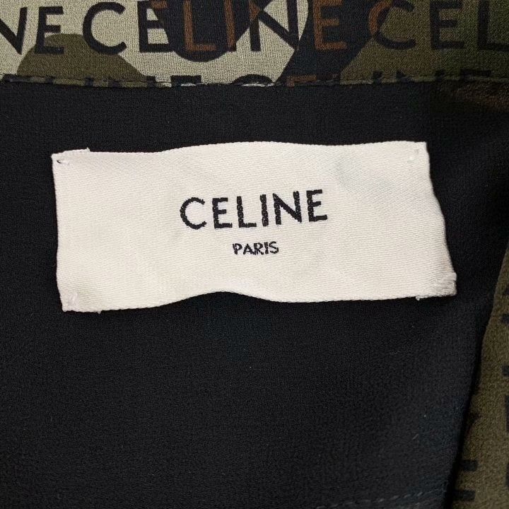 Celine Celine 2022 Camo Logo Silk Dress Size S / US 4 / IT 40 - 6 Thumbnail