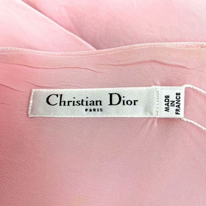 Dior Christian Dior Pink Silk Short-Sleeve Dress Size S / US 4 / IT 40 - 5 Thumbnail