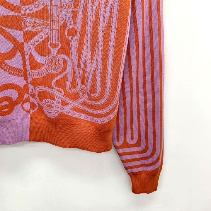 Hermes Hermes Colorblock Stripe Silk Sweater Size XS / US 0-2 / IT 36-38 - 4 Thumbnail