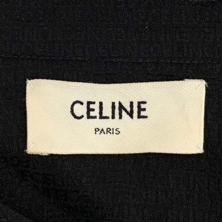 Celine Celine 22 Black Logo Silk Tie-Neck Shirt Size S / US 4 / IT 40 - 5 Thumbnail