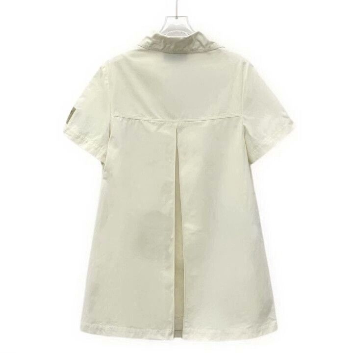 Gucci Gucci Beige Cotton Short Sleeve Dress Size XS / US 0-2 / IT 36-38 - 2 Thumbnail
