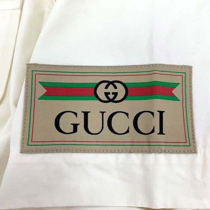 Gucci Gucci Beige Cotton Short Sleeve Dress Size XS / US 0-2 / IT 36-38 - 5 Thumbnail