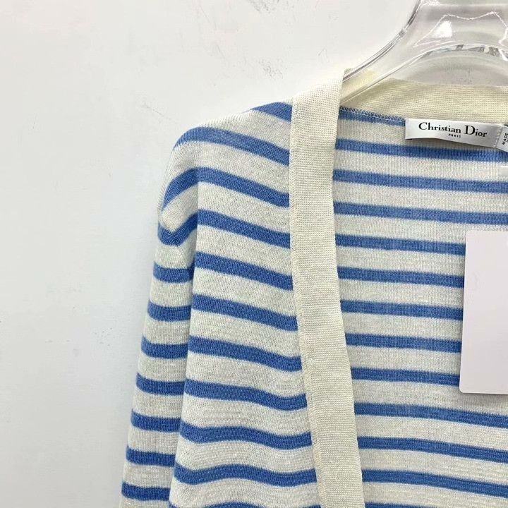 Dior Dior Striped Linen Knit Cardigan Size S / US 4 / IT 40 - 3 Thumbnail