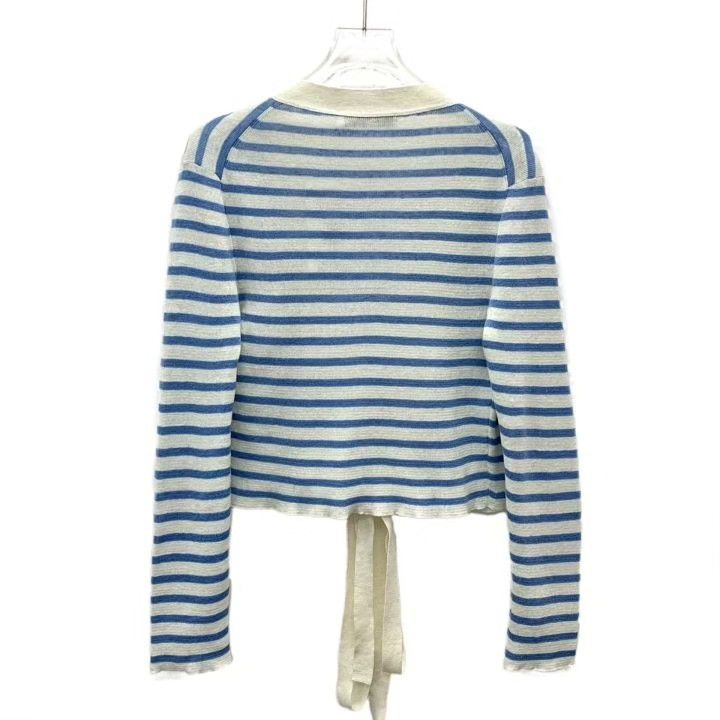 Dior Dior Striped Linen Knit Cardigan Size S / US 4 / IT 40 - 2 Thumbnail