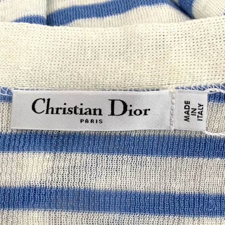 Dior Dior Striped Linen Knit Cardigan Size S / US 4 / IT 40 - 5 Thumbnail