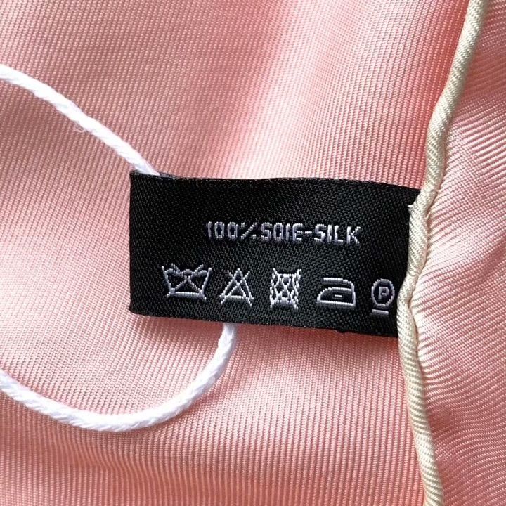 Chanel Chanel Pink Logo Print Silk Scarf Size ONE SIZE - 6 Thumbnail
