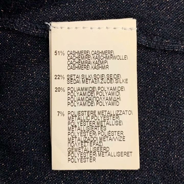 Brunello Cucinelli Brunello Cucinelli Dark Blue Shimmer Cashmere Sweater Size S / US 4 / IT 40 - 6 Thumbnail