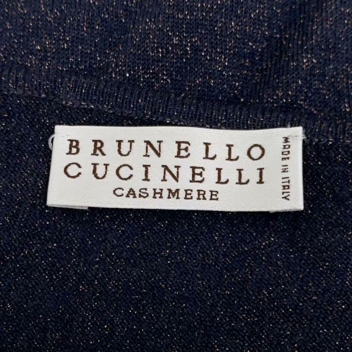Brunello Cucinelli Brunello Cucinelli Dark Blue Shimmer Cashmere Sweater Size S / US 4 / IT 40 - 5 Thumbnail