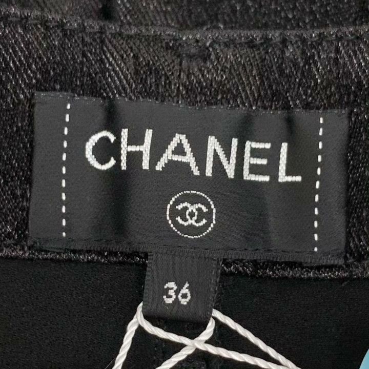 Chanel Chanel Black Distressed Cotton Casual Jeans Size 36" / US 14 / IT 50 - 6 Thumbnail