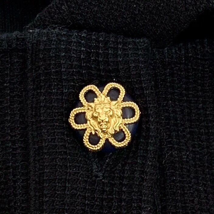 Chanel Chanel Black Gold Button Cotton Cardigan Size S / US 4 / IT 40 - 5 Thumbnail