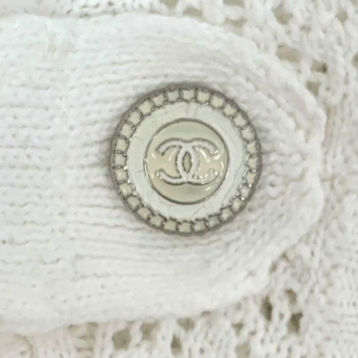 Chanel Chanel White Cable-Knit Cotton Sleeveless Dress Size S / US 4 / IT 40 - 5 Thumbnail