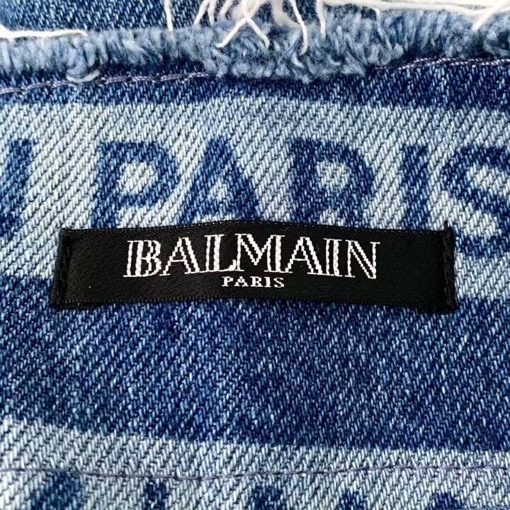 Balmain Balmain Blue Denim Fringe Skirt Size 34" / US 12 / IT 48 - 5 Thumbnail