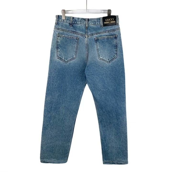 Gucci Gucci Light Blue Distressed Denim Pants Size 34" / US 12 / IT 48 - 2 Thumbnail