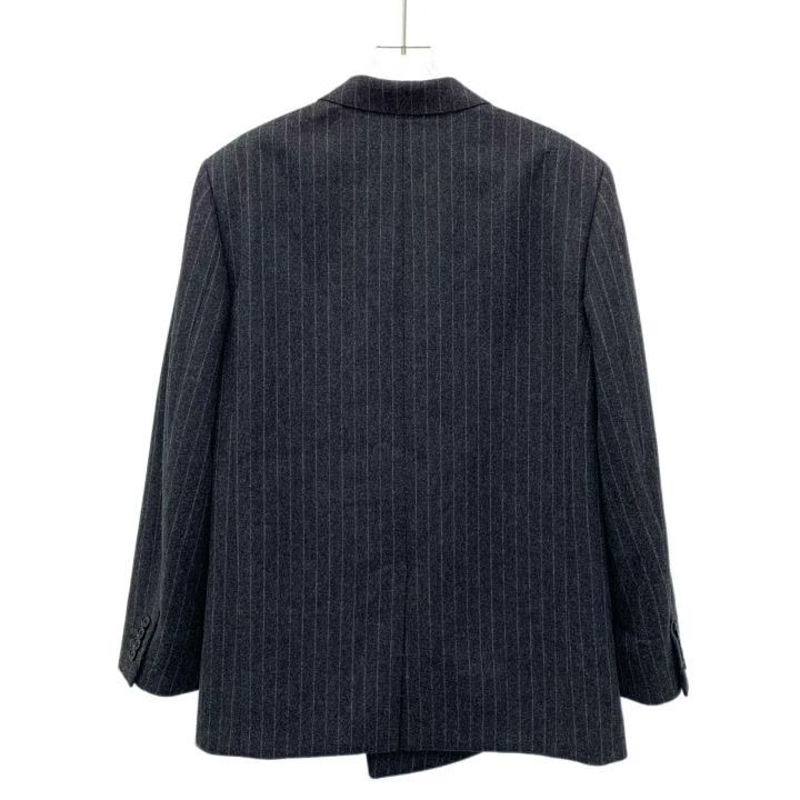 Celine Celine Dark Gray Striped Wool Blazer Size S / US 4 / IT 40 - 2 Thumbnail