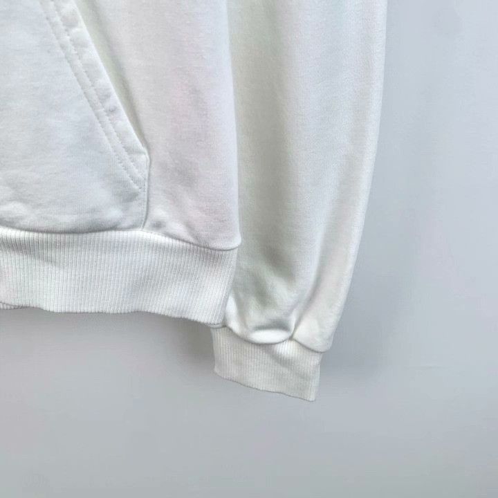 Celine Celine White Logo Checkerboard Beaded Cotton Hoodie Size S / US 4 / IT 40 - 5 Thumbnail