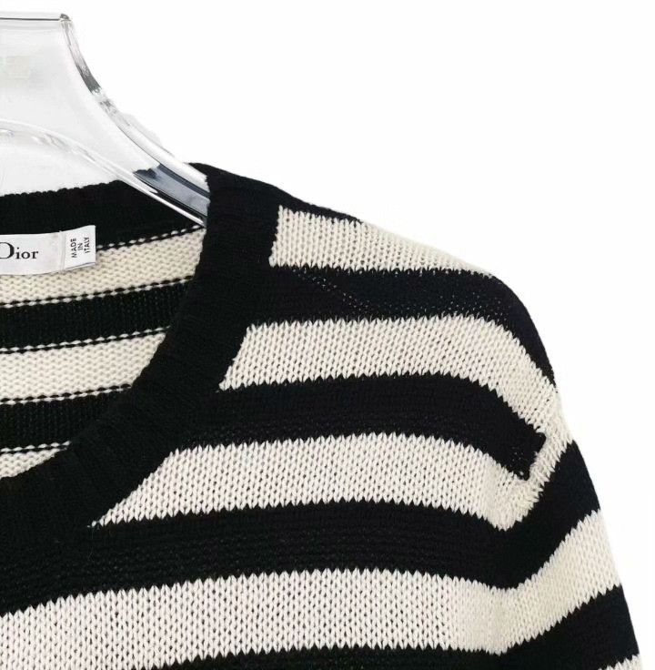 Dior Dior Striped Dragon Embroidery Cashmere Sweater Size XXS / US 00 / IT 34 - 3 Thumbnail