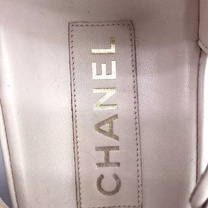 Chanel Chanel Pink Logo Velcro Flat Sandals Size US 5 / IT 35 - 7 Thumbnail