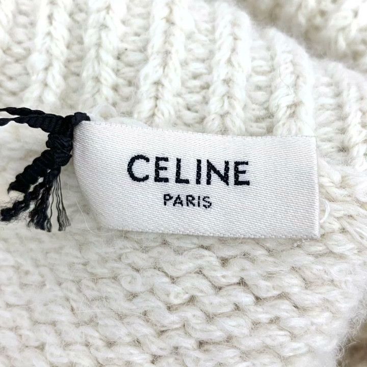 Celine Celine Beige Triomphe Embroidery Alpaca Turtleneck Sweater Size M / US 6-8 / IT 42-44 - 6 Thumbnail