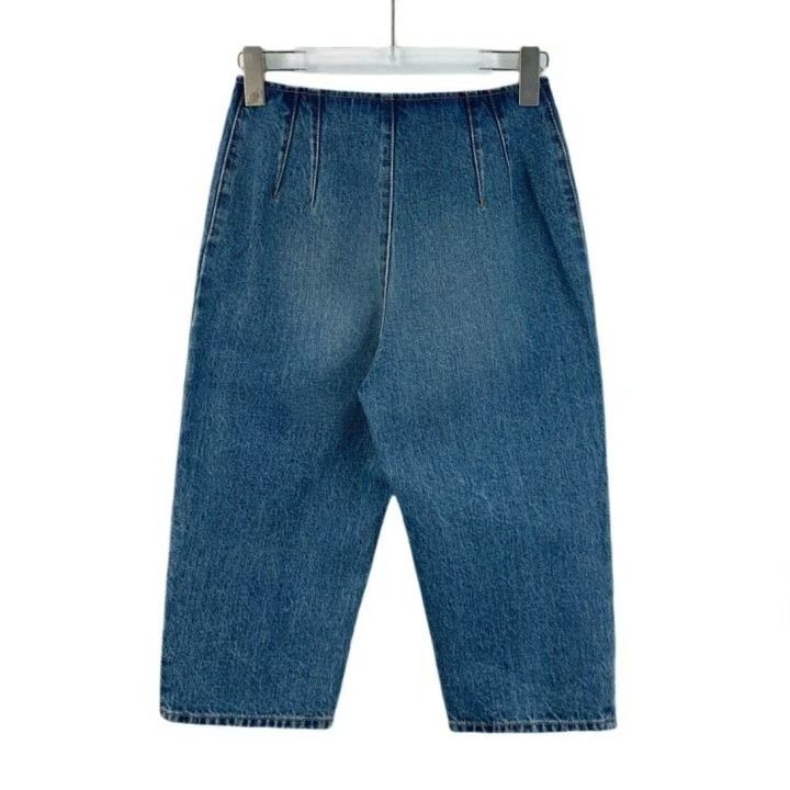 Chanel Chanel Blue Washed Cotton Denim Wide-Leg Pants Size 36" / US 14 / IT 50 - 2 Thumbnail