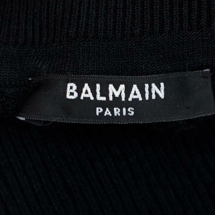 Balmain Balmain Black Gold Button Knit Zip Dress Size XXS / US 00 / IT 34 - 7 Thumbnail