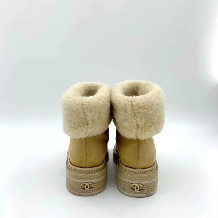 Chanel Chanel Brown Logo Round-Toe Short Boots Size US 5 / IT 35 - 4 Thumbnail