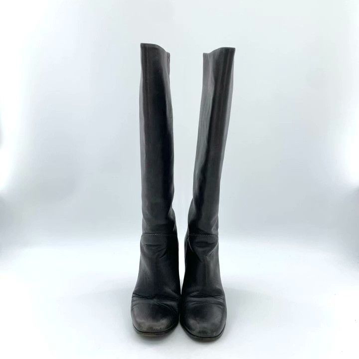 Chanel Chanel Leather Logo Over-the-Knee Boots Size US 4 / IT 34 - 3 Thumbnail