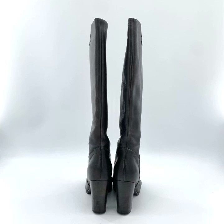 Chanel Chanel Leather Logo Over-the-Knee Boots Size US 4 / IT 34 - 4 Thumbnail