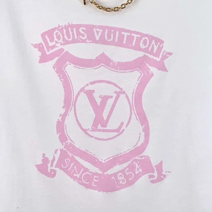 Louis Vuitton Louis Vuitton 2022 White Chain Badge T-shirt Size L / US 10 / IT 46 - 4 Thumbnail