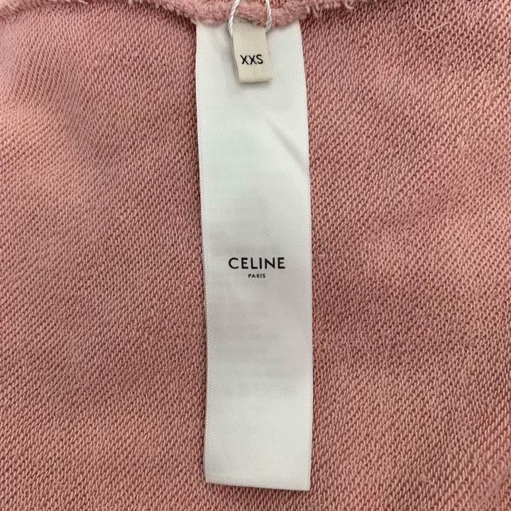 Celine Celine Pink Logo Print Hooded Sweatshirt Size XXS / US 00 / IT 34 - 6 Thumbnail
