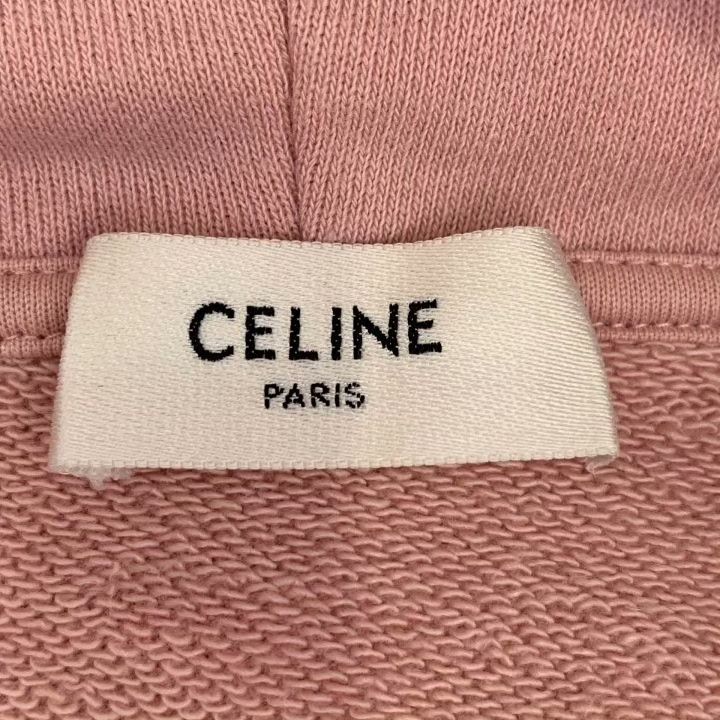 Celine Celine Pink Logo Print Hooded Sweatshirt Size XXS / US 00 / IT 34 - 5 Thumbnail